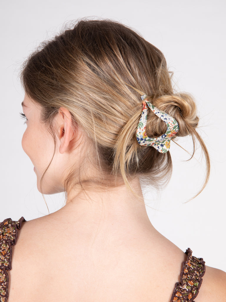 Floral Fabric Boho Hair Clip - Cream-view 2