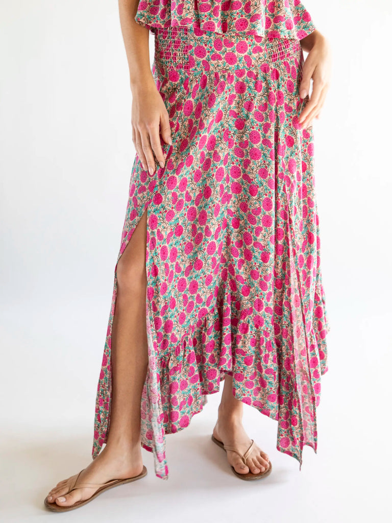 Good Vibes Skirt - Pink Puff Floral-view 3