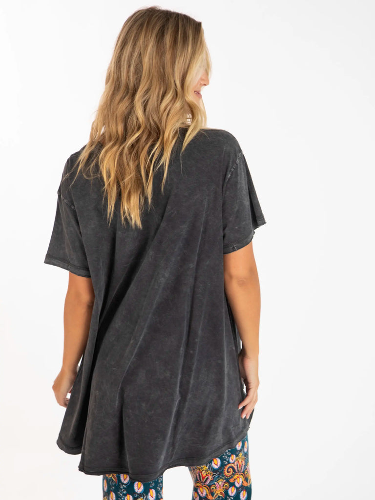 Blake Oversized Cotton Tee - Charcoal-view 2