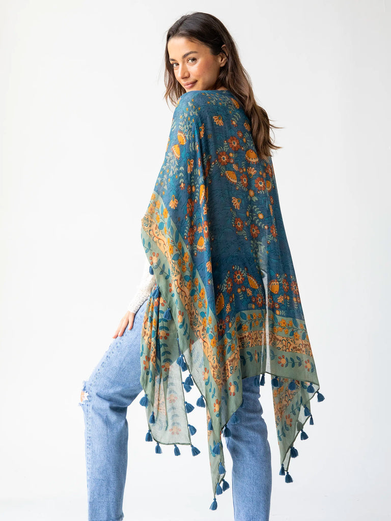 Meera Convertible Kimono - Navy-view 1