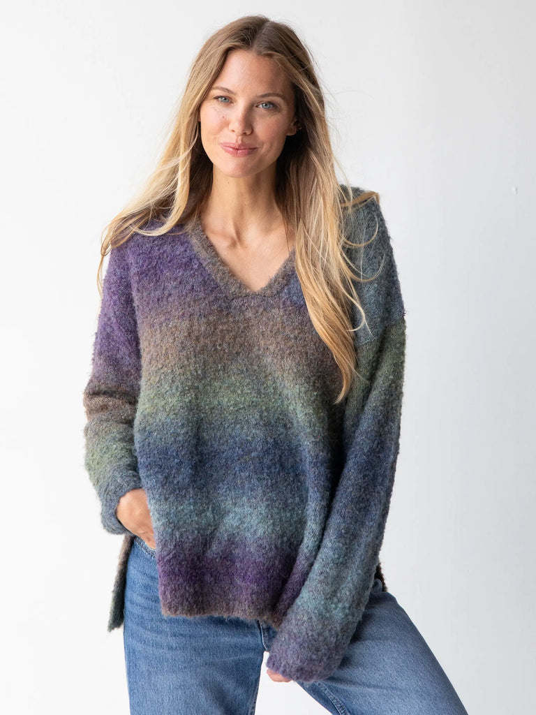 Snuggle Up V-Neck Sweater - Navy-view 1