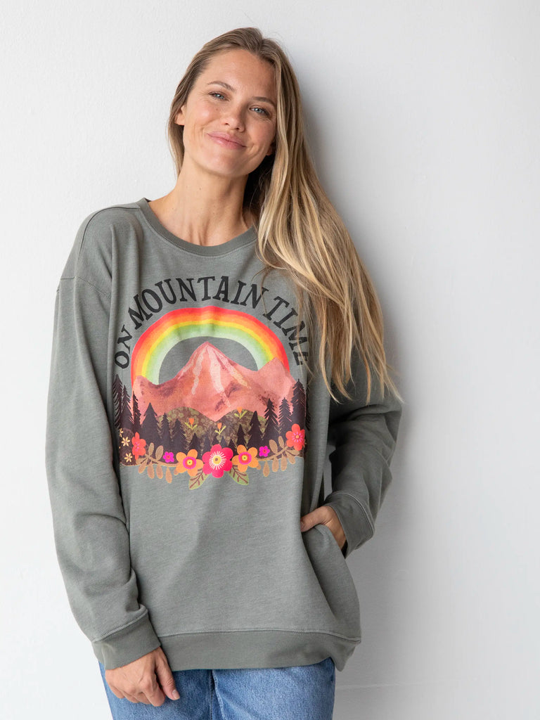 Comfy Pocket Sweatshirt - Mountain Time-view 1