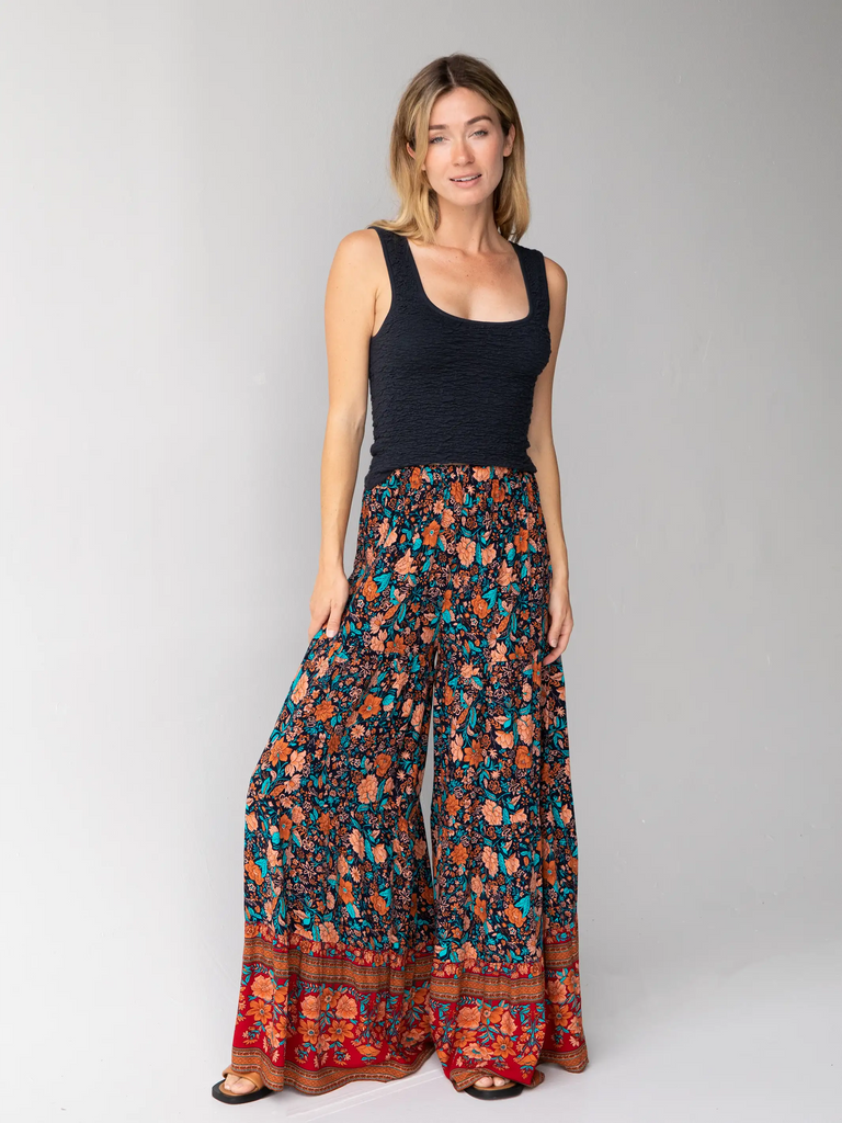 Mahalo Wide Leg Pant In Multi Patchwork Print – St Frock