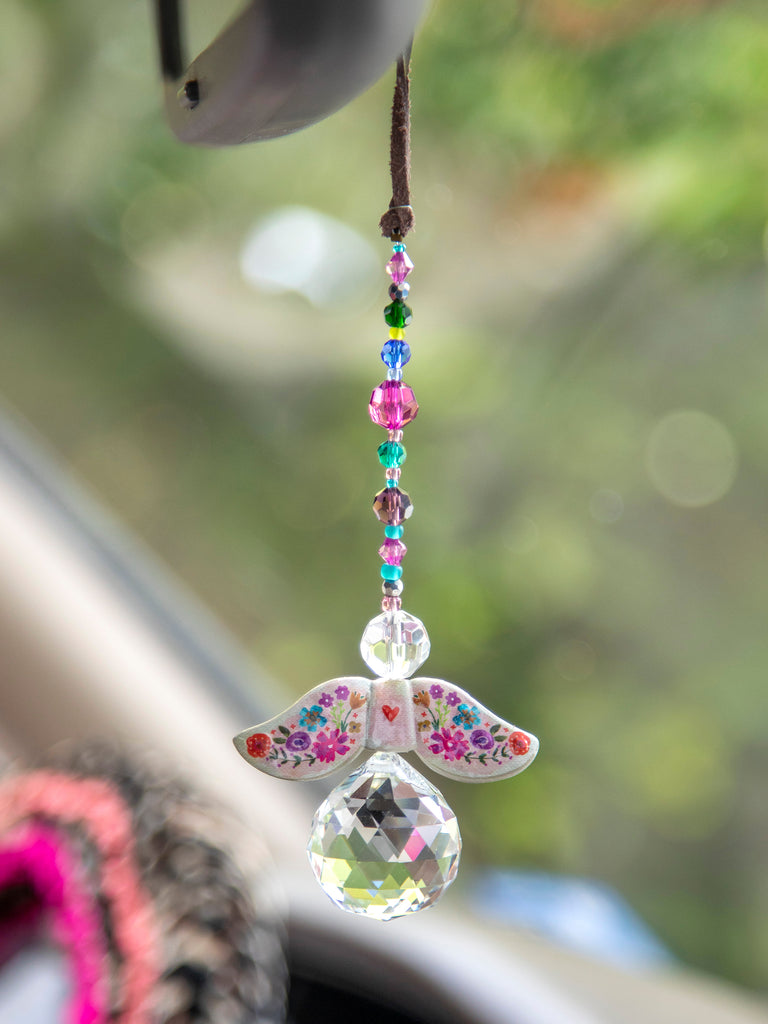 Sun Catcher Car Charm - Angel Multicolor-view 2