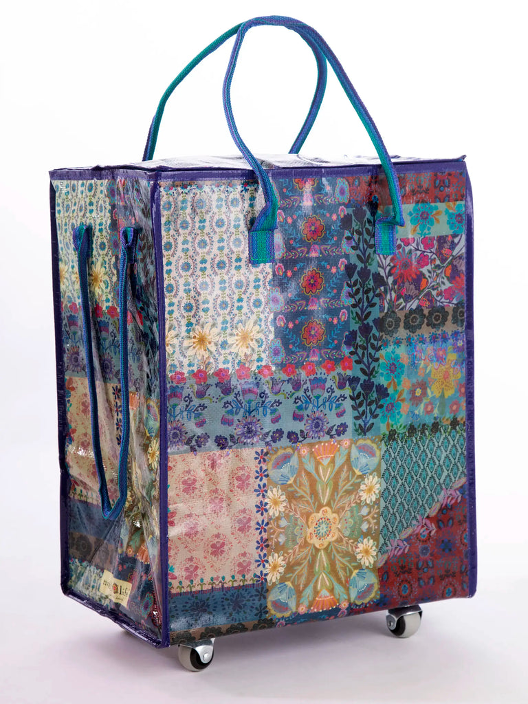 Rolling Tote Bag - Mandala Borders Patchwork-view 1