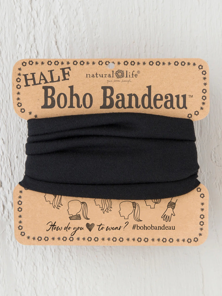 Solid Boho Bandeau|Half Black-view 1