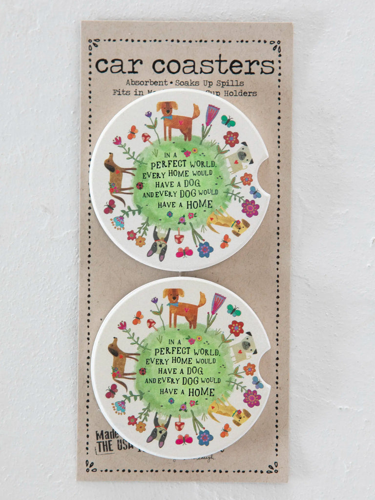 Car Coasters, Set of 2 - Every Dog Has A Home-view 1