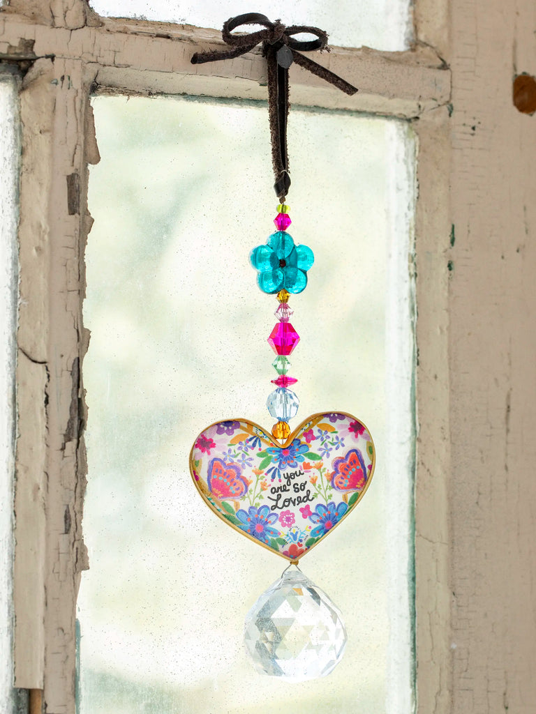 Sun Catcher Car Charm - You Are So Loved Heart-view 1