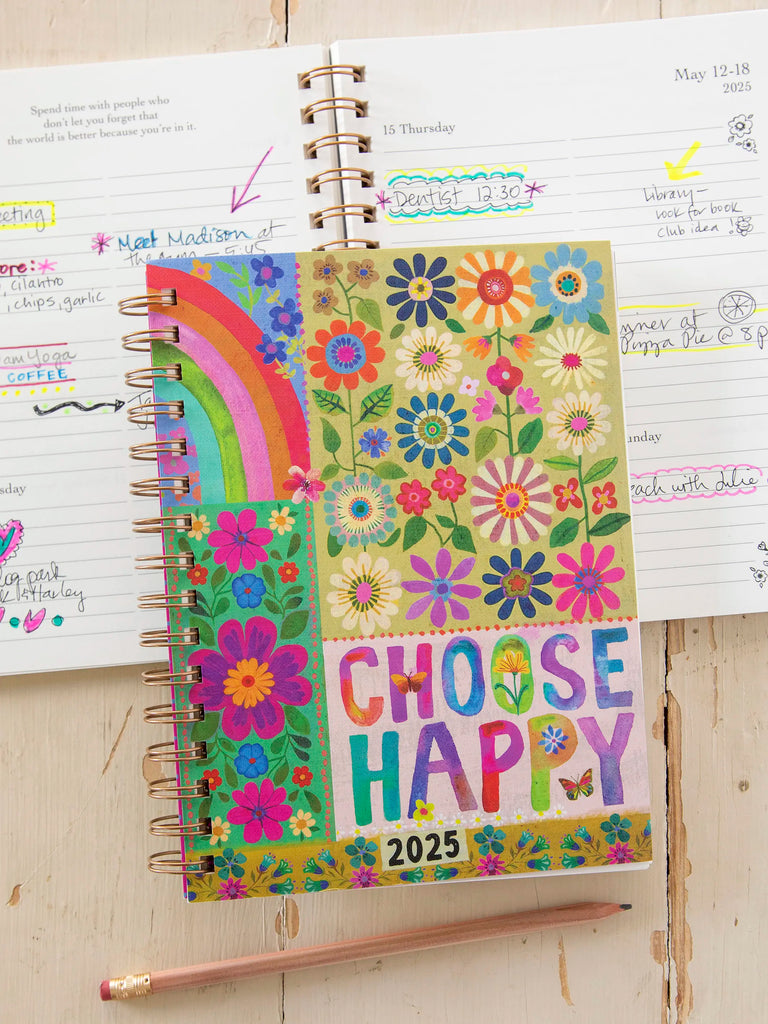 2025 12 Month Planner - Choose Happy-view 1