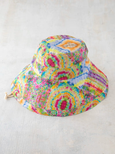 Sunny Day Bucket Hat - Spring Rainbow Tie-Dye-view 1