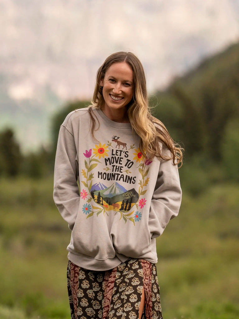 Comfy Pocket Sweatshirt - Let's Move To The Mountains-view 1