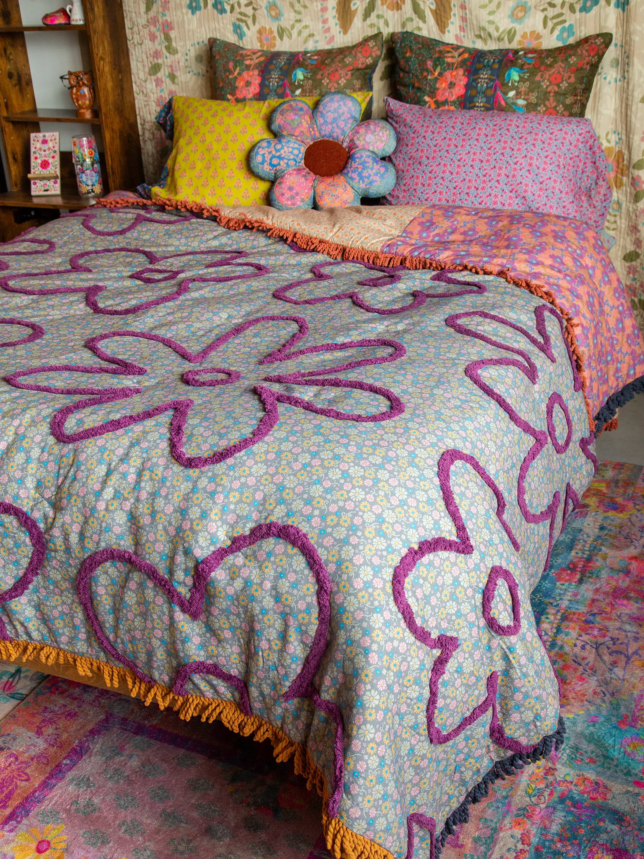 Linzy Boho Tufted Reversible Comforter Set