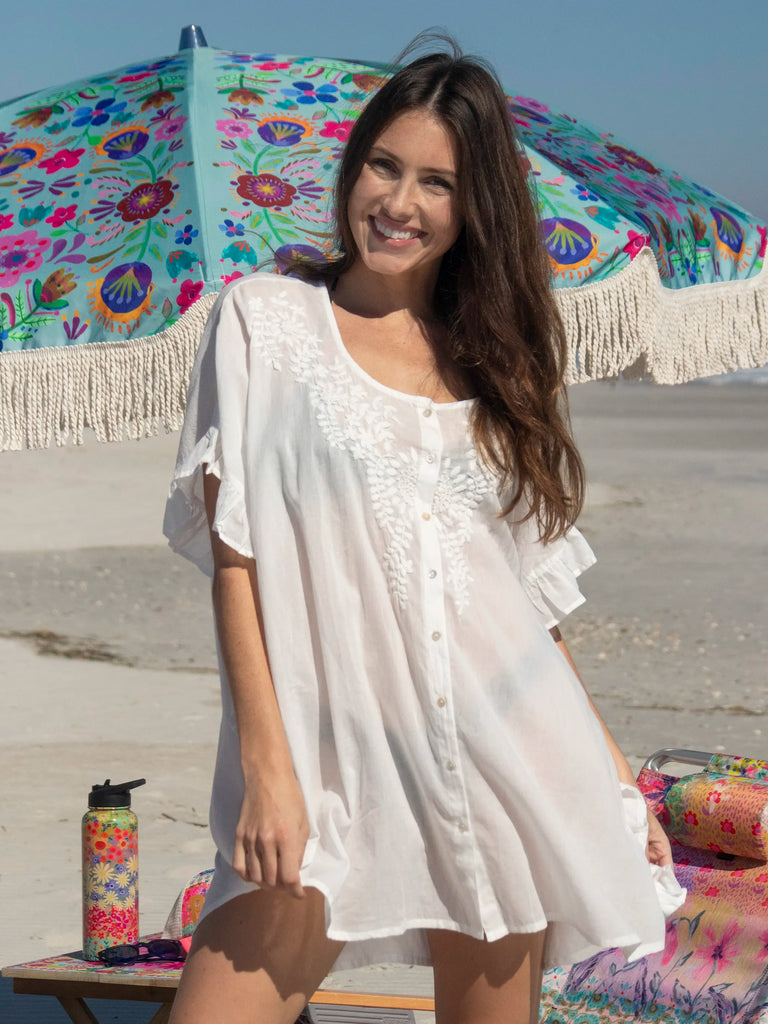 Bimini Embroidered Cover-Up - White-view 1