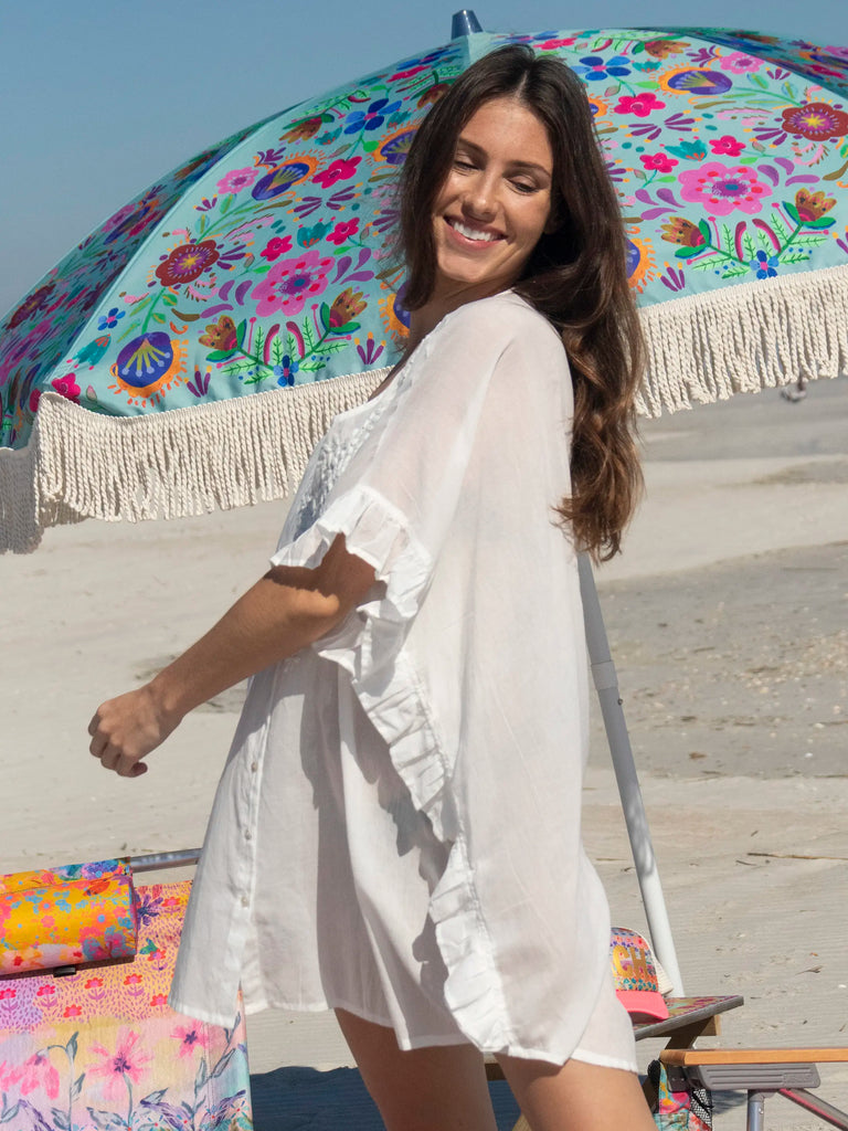 Bimini Embroidered Cover-Up - White-view 3