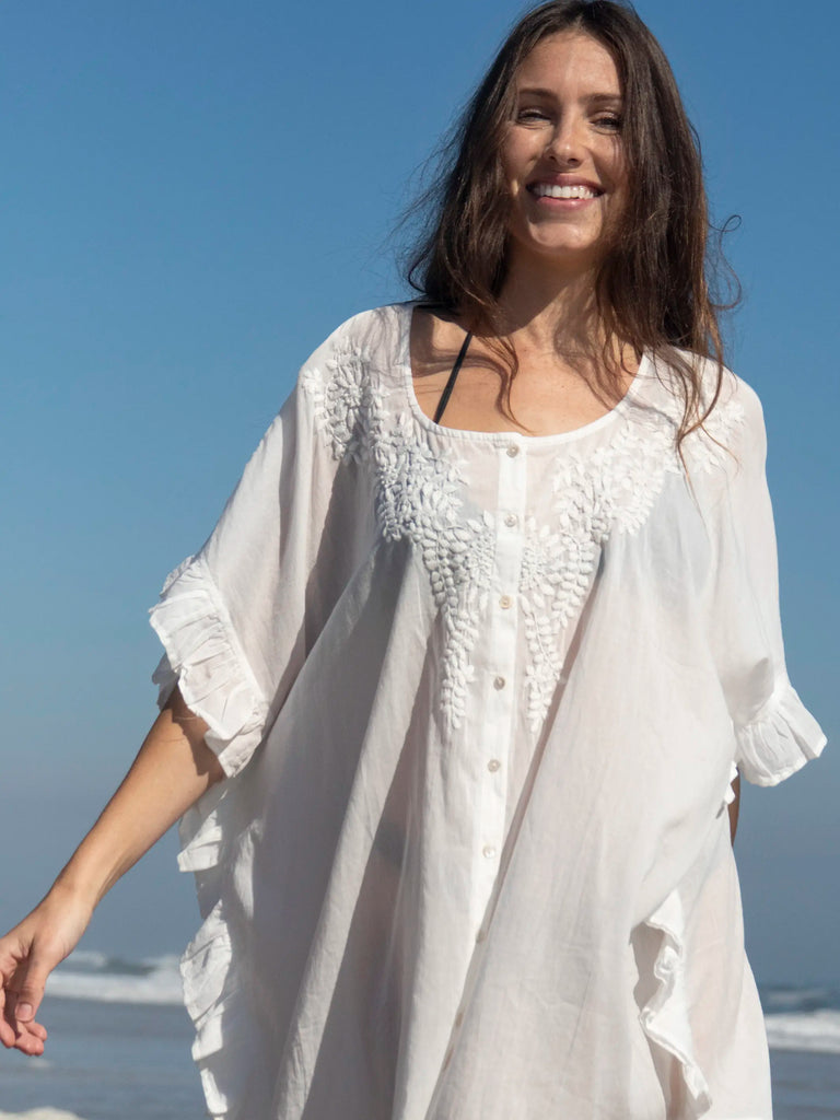 Bimini Embroidered Cover-Up - White-view 2