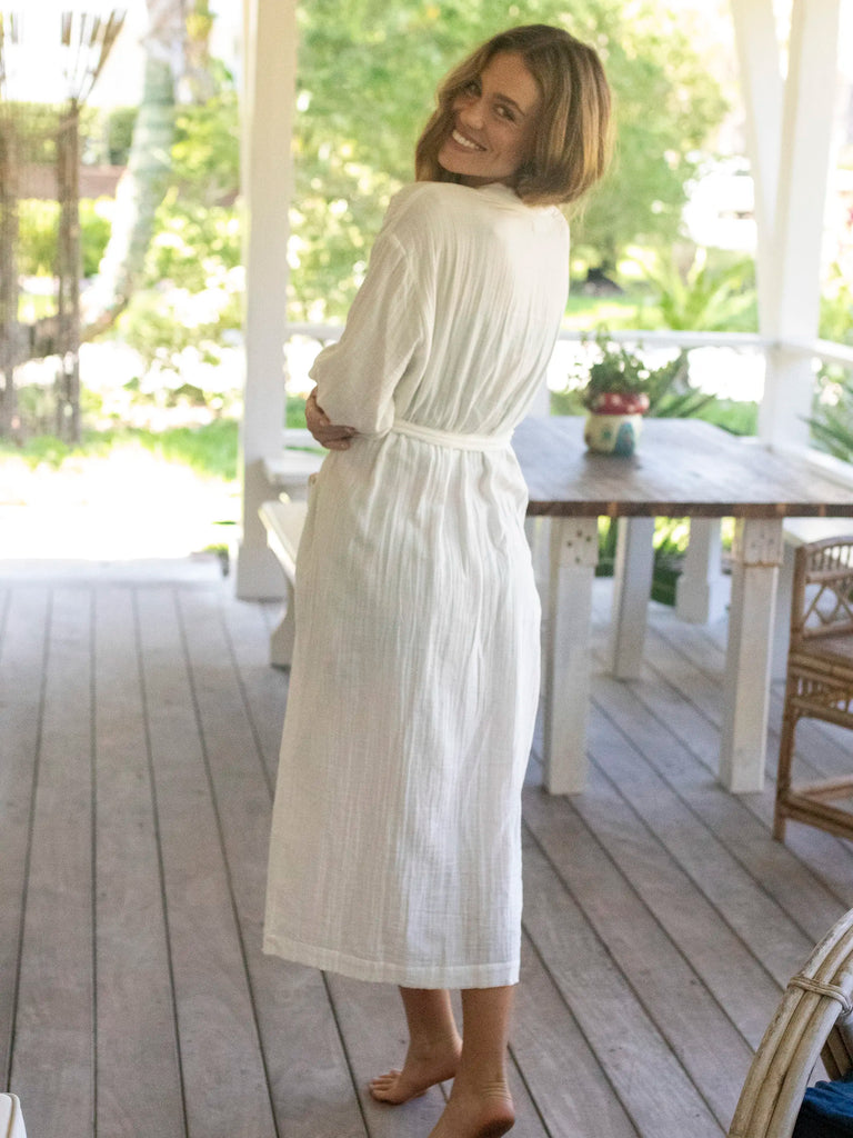 Weekend Morning Robe - White-view 3