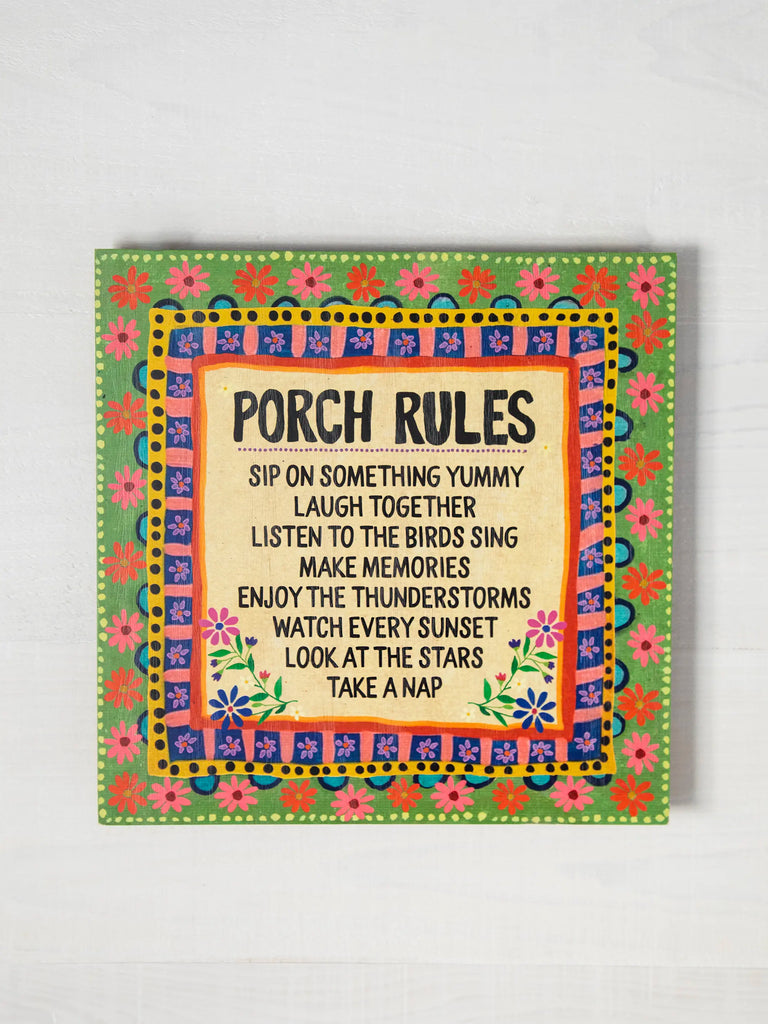 Porch Sign - Porch Rules-view 1