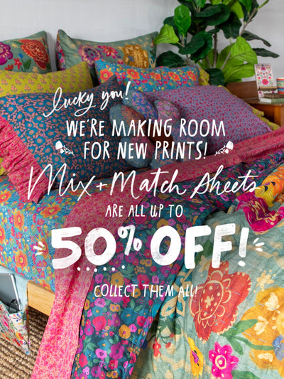 Lucky you! We're making room for new prints! Mix & Match Sheets are all up to 50% OFF! Collect them all!