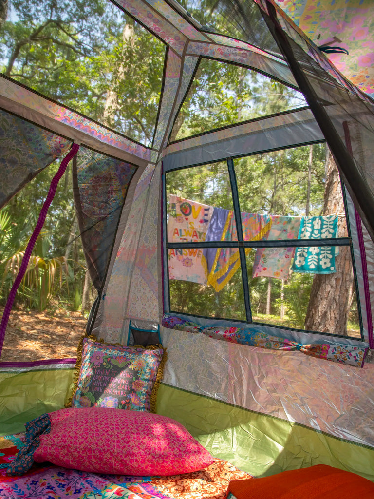 Cozy Cottage Camp Tent - Folk Flower Patchwork-view 6