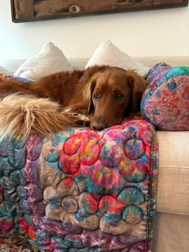 Sofa Pet Bed - Rainbow Bandana Patchwork-view 2