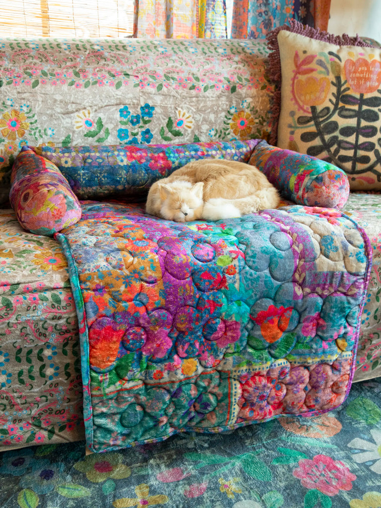 Sofa Pet Bed - Rainbow Bandana Patchwork-view 4