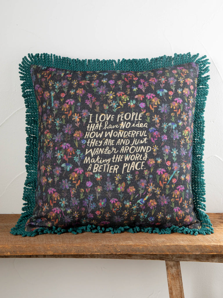 Bungalow Pillow - I Love People-view 2