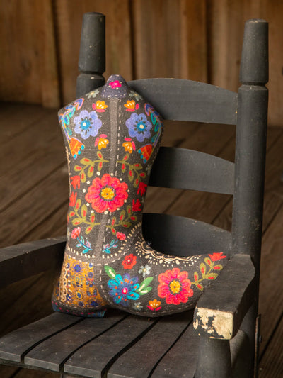 Boho Shaped Pillow - Boot-view 1