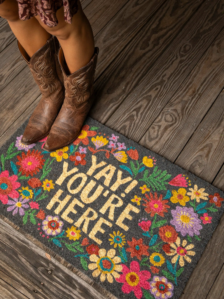 Bungalow Doormat - Yay You're Here-view 1