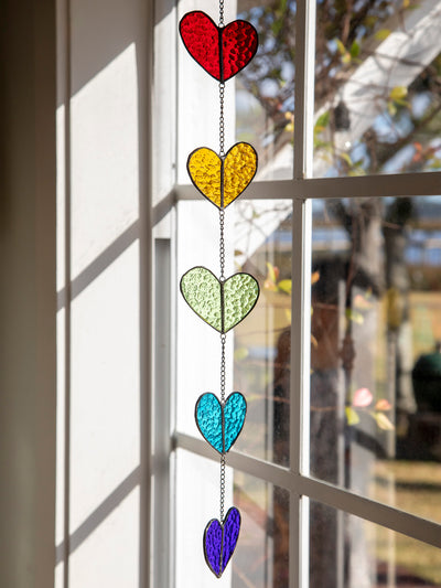 Stained Glass Sun Catcher|Hearts-view 1