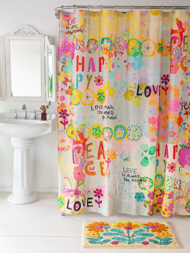 Boho Shower Curtain - Life Is A Canvas – Natural Life
