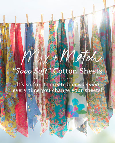 Mix + Match Sooo Soft Cotton Sheets - It's so fun to create a new combo every time you change your sheets!