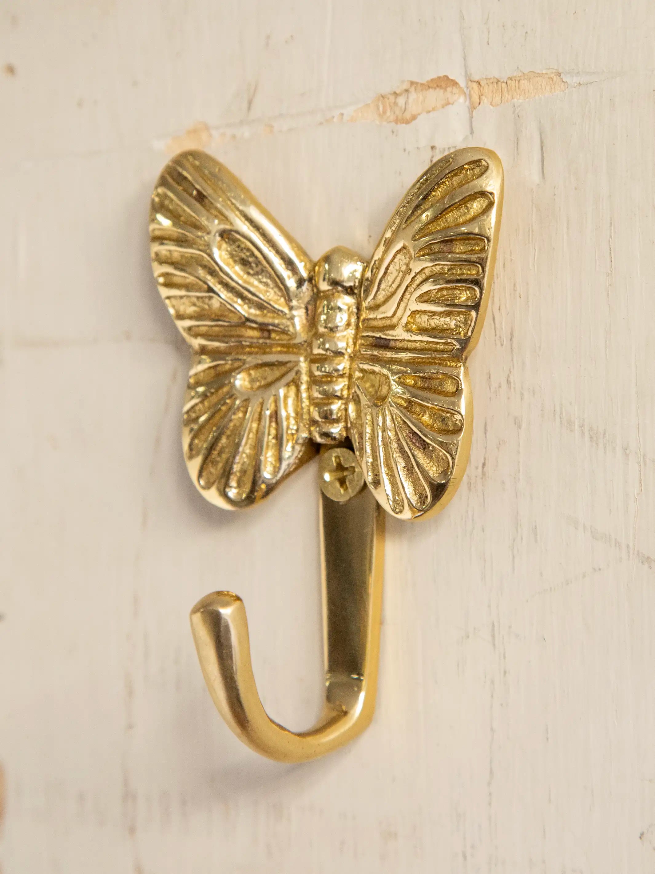 Brass Wall Hook - Butterfly