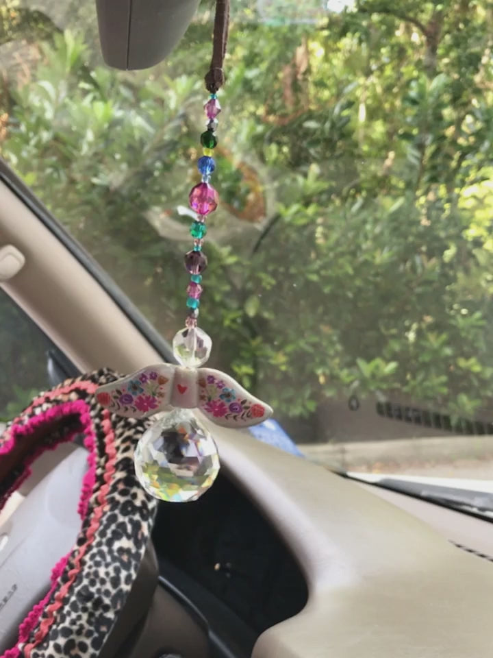 Sun Catcher Car Charm - Angel Multicolor-view 4